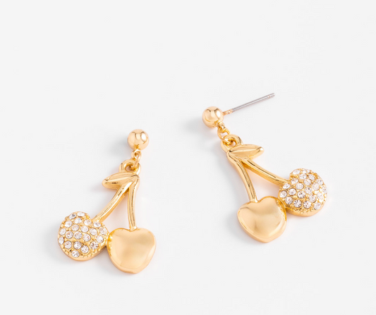 Aretes Cereza Brillos (Pre-orden)
