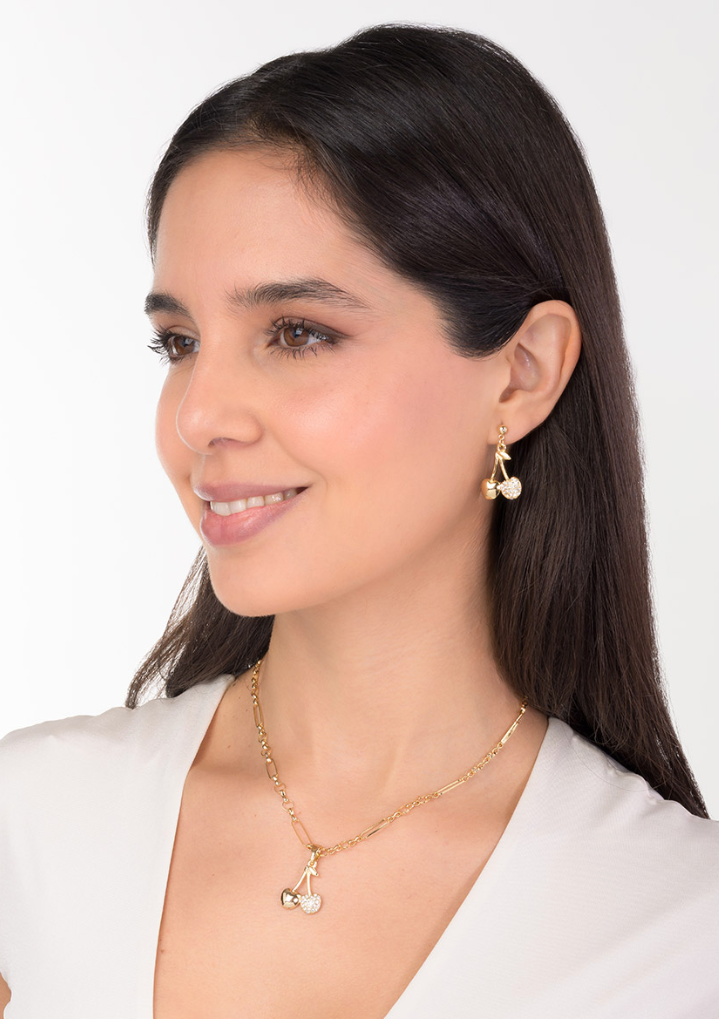 Aretes Cereza Brillos (Pre-orden)