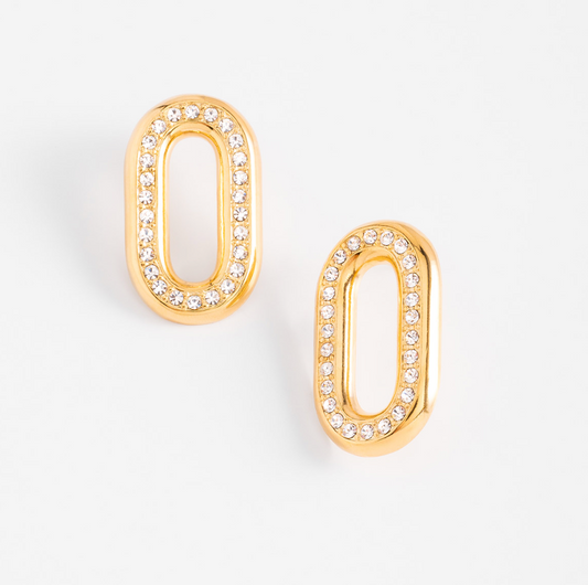 Aretes Oval Piedras (Pre-orden)