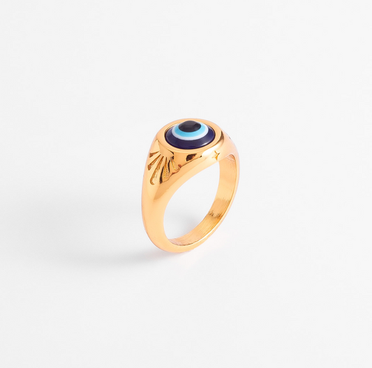 Anillo Ojo Turco y Grabado Lateral (Pre-orden)
