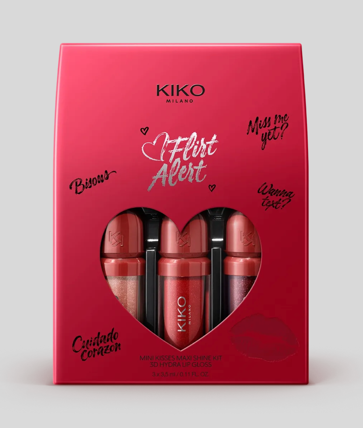 Kiko Milano Set Flirt Mini Alert Kisses Shine (Pre-order)